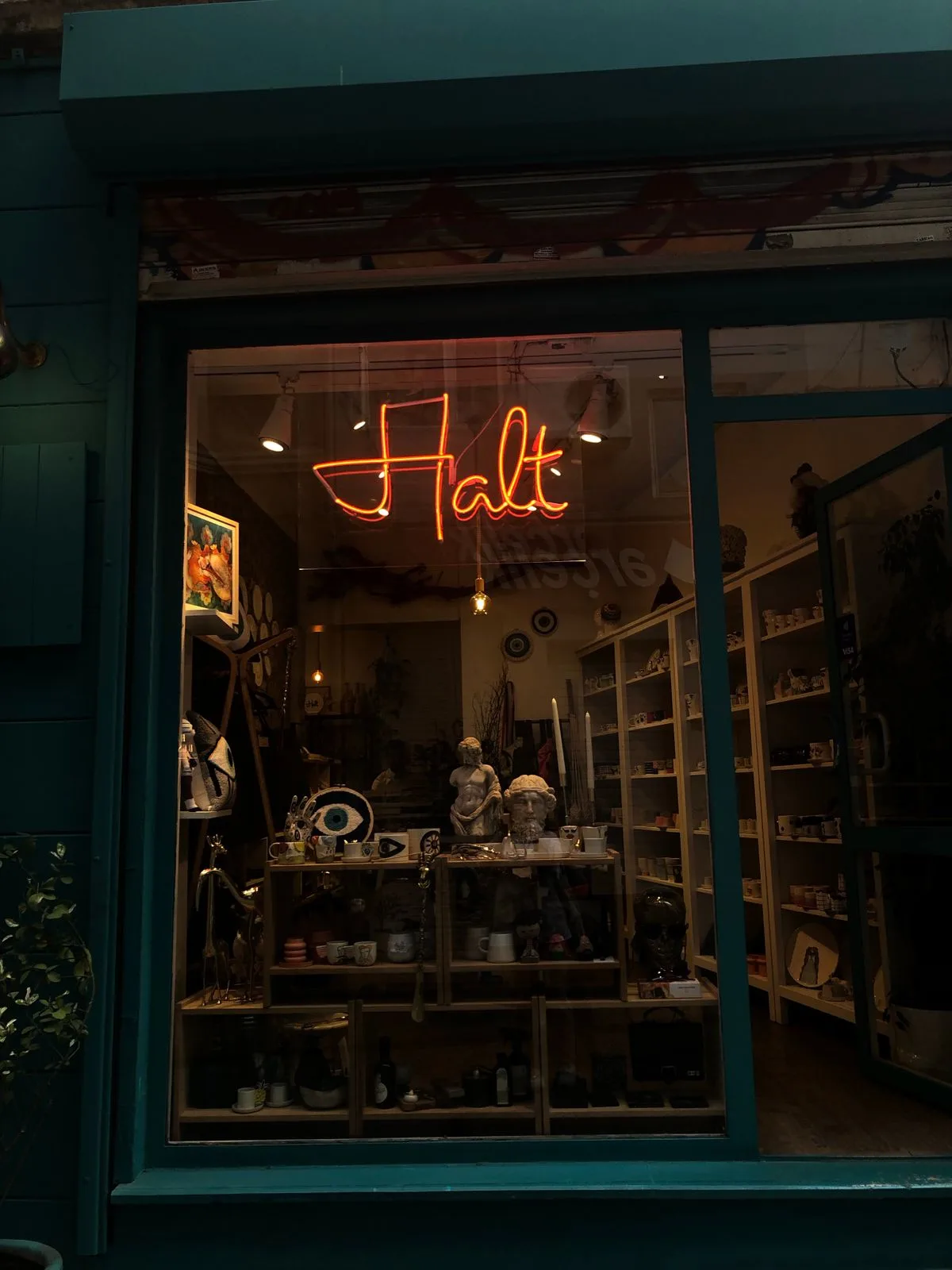 Bright LED signage displayed in a storefront window for modern business digital messaging